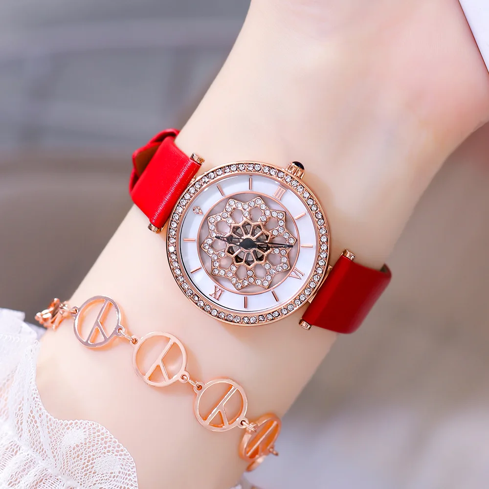 Luxury Rhinestone Bracelet Women Watch Women Rotation Watches Ladies Wristwatch Relogio Feminino Reloj Mujer Montre Femme Clock enlarge