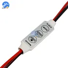 Мини-контроллер диммера, 3 кнопки, 12 В постоянного тока, для одноцветсветодиодный светодиодной яркости, для одноцветной светодиодной ленты 5050, 3528 Светодиодный 5630