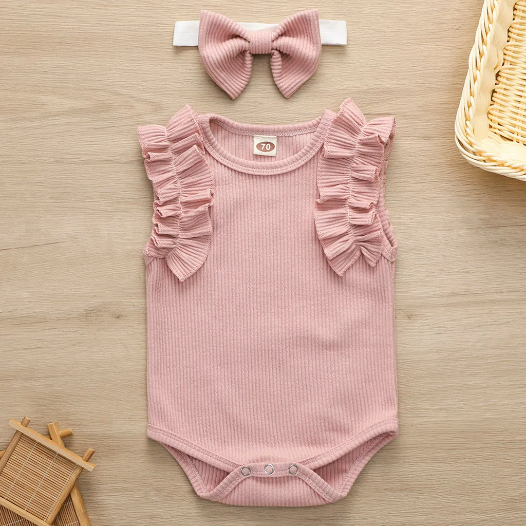 Комплект из 2 предметов комбинезон с кружевным гофрированным воротником повязка