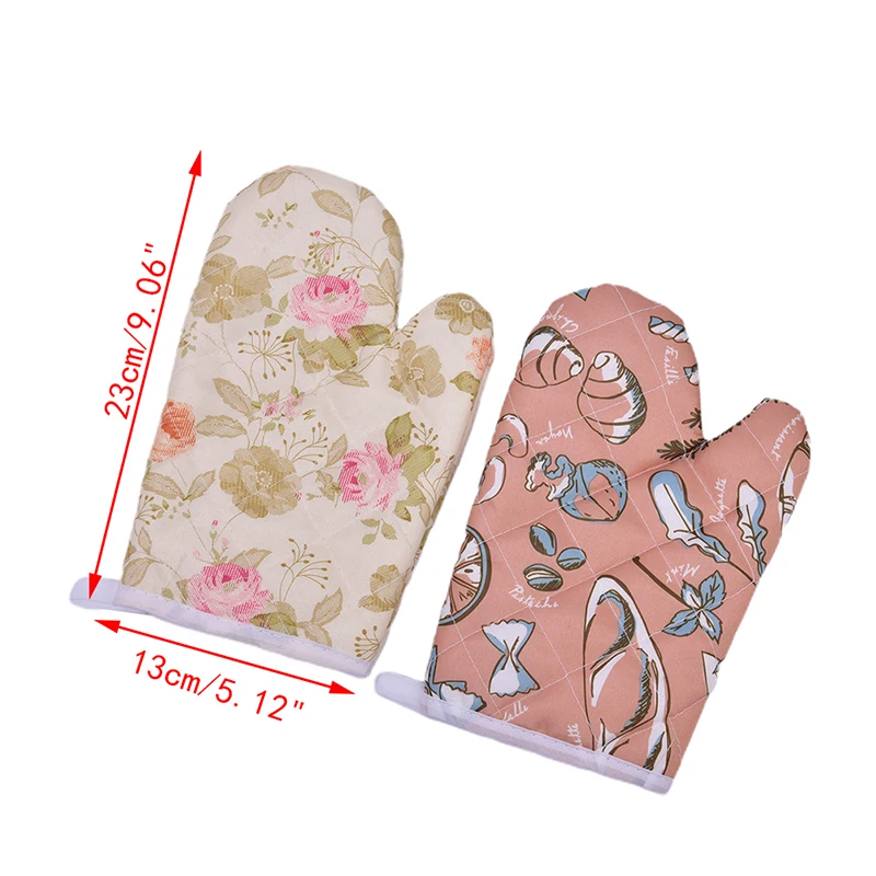 

1Pcs Microwave Oven Glove Kitchen Tool Mitten Terylene Insulated Heatproof Resistant Non-slip Baking Gloves Thickening