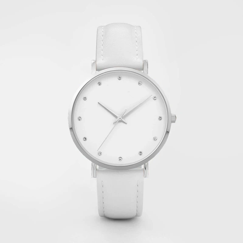 silver white Новое поступление роскошные женские часы с искусственным бриллиантом Женские повседневные кварцевые часы Montre Femme Relojes Mujer женские часы horloges vrouwen - Цвет: silver white