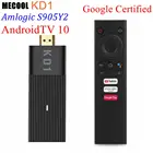 Mecool KD1 ТВ Amlogic S905Y2 ТВ Box Android 10, 2 Гб оперативной памяти, 16 Гб встроенной памяти, 2,4G и 5G двухъядерный процессор Wi-Fi BT 4,2 Google Сертифицированный голосовой 1080P H.265 4K