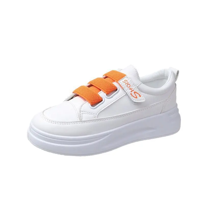 

Shoes Women Casual Sneakers Platform Woman-shoes Thick Sole Roses Fashion 2021 Spring Basic Solid Round Toe Rubber Lace-Up Leisu