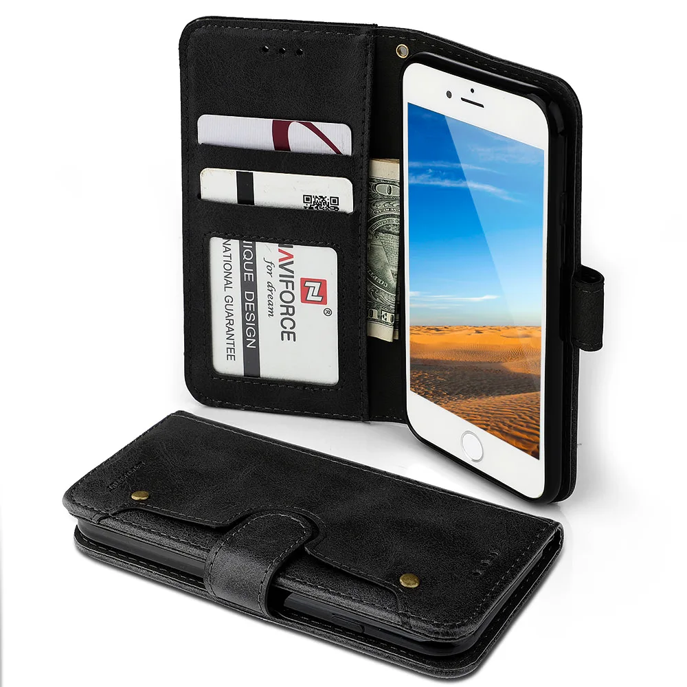 Тонкий чехол бумажник LAPOPNUT из углеродного волокна для IPhone SE 2020 11 Pro Xr X Xs Max 7 Plus 8 6S 6 5
