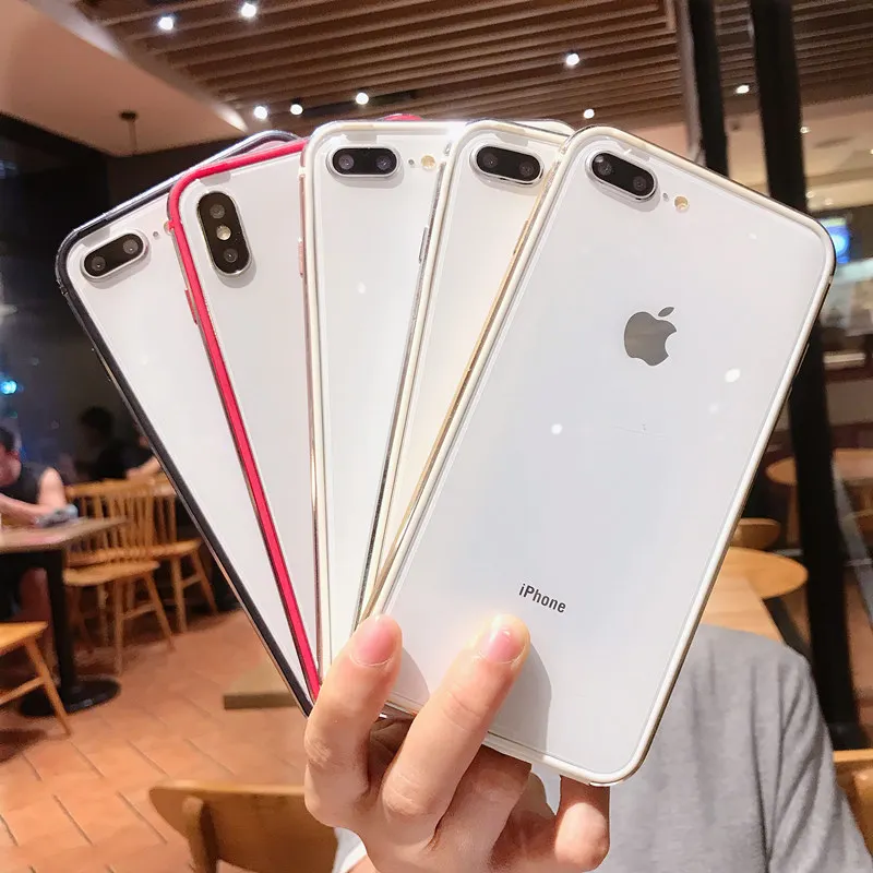 Силиконовый чехол с металлической рамкой для iphone 6 6s 7 8 Plus x XS MAX|Бамперы| |