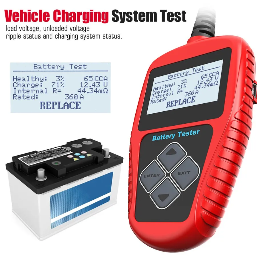 Автомобильный тестер аккумуляторной батареи QUICKLYNKS BA101 12 В|quicklynks ba101|vehicle battery tester12v