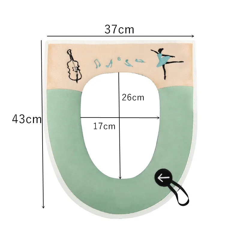 Подушка для сиденья унитаза с вышивкой Товары ванной комнаты утепленный коврик