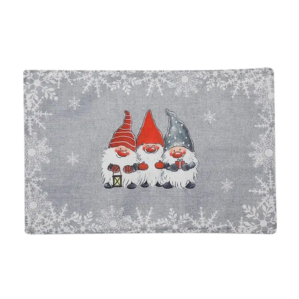 Christmas Decoration Cartoon Forest Man Placemat Gift table placemat with knife and fork #T | Дом и сад