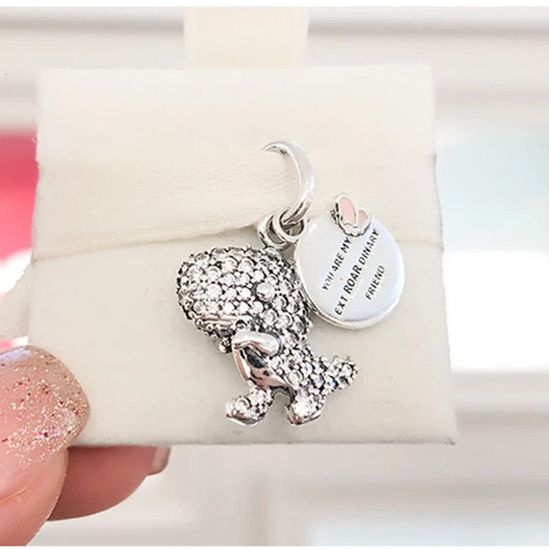Authentic 925 Sterling Silver Pave Dinosaur &amp Butterfly Hashtag Symbol Charm Pendant Fit Original Pandora Bracelet Women Gift | Украшения
