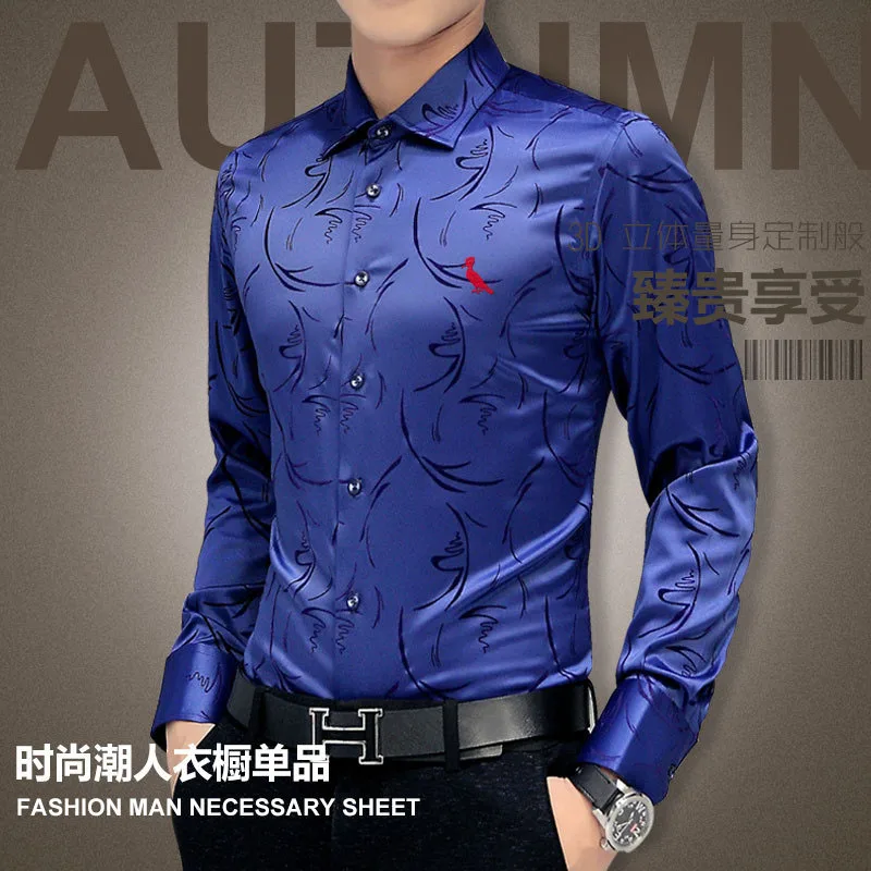 2021  Reserved Aramy New men's luxury shirts, long-sleeved shirts, silk shirts, men's mercerized cotton shirts
