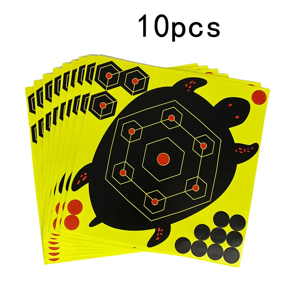 

10Pcs Splatter Flower 8-Inch Targets Stickers Adhesive Reactivity Targets Paper Shooting Practice Splash Color-changing Target