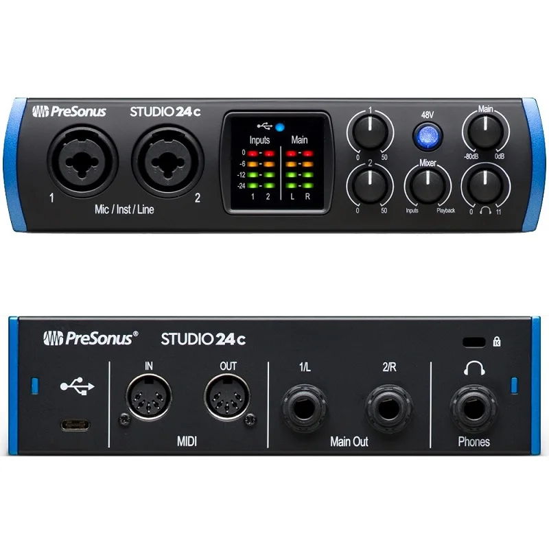 

Применимая звуковая карта PreSonus Studio 24c с аудио интерфейсом