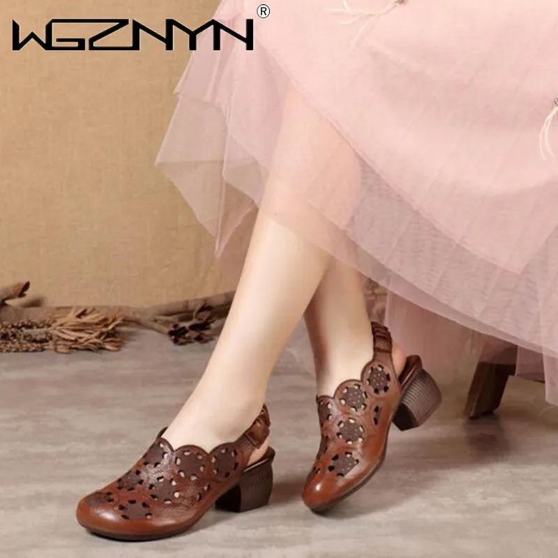 

Platform Women's Retro Sandals Summer Fashion Women Chunky Beach Sandal Comfortable Sandalias Mujer leather gladiator sandals