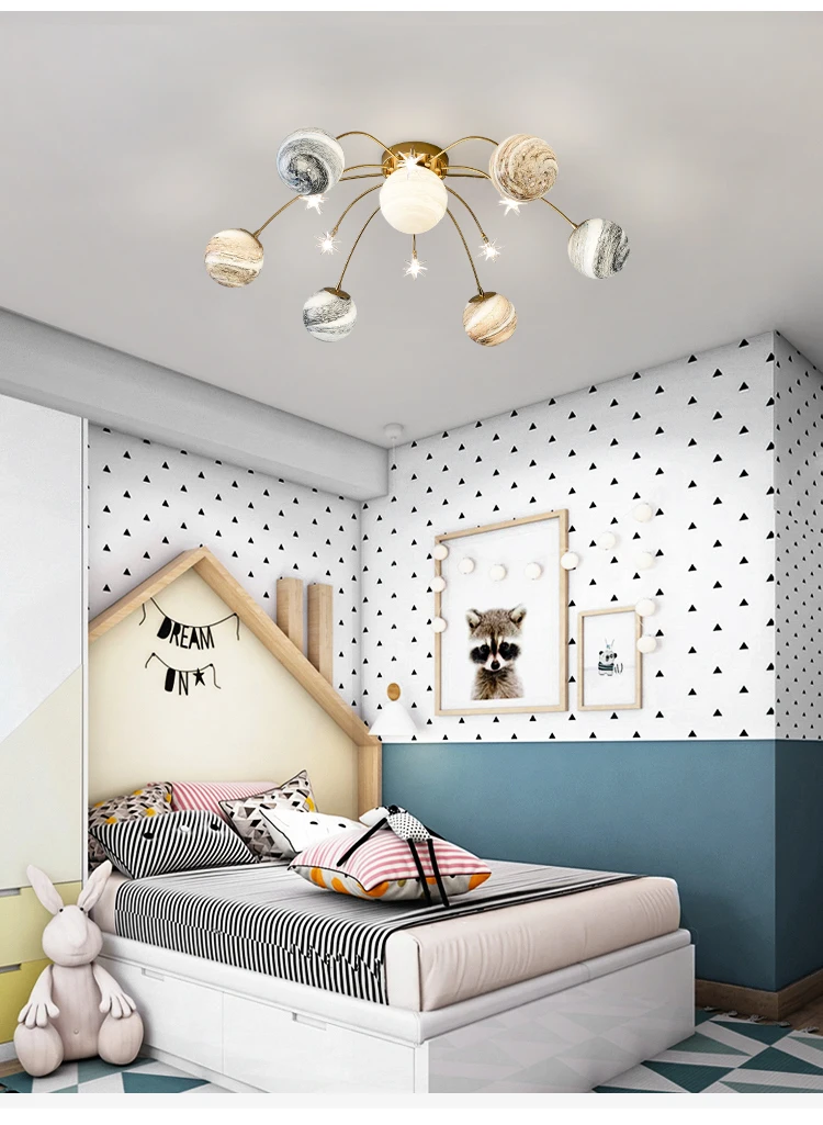 

[Stainless steel] bedroom ceiling light luxury room light restaurant simple creative square lamps