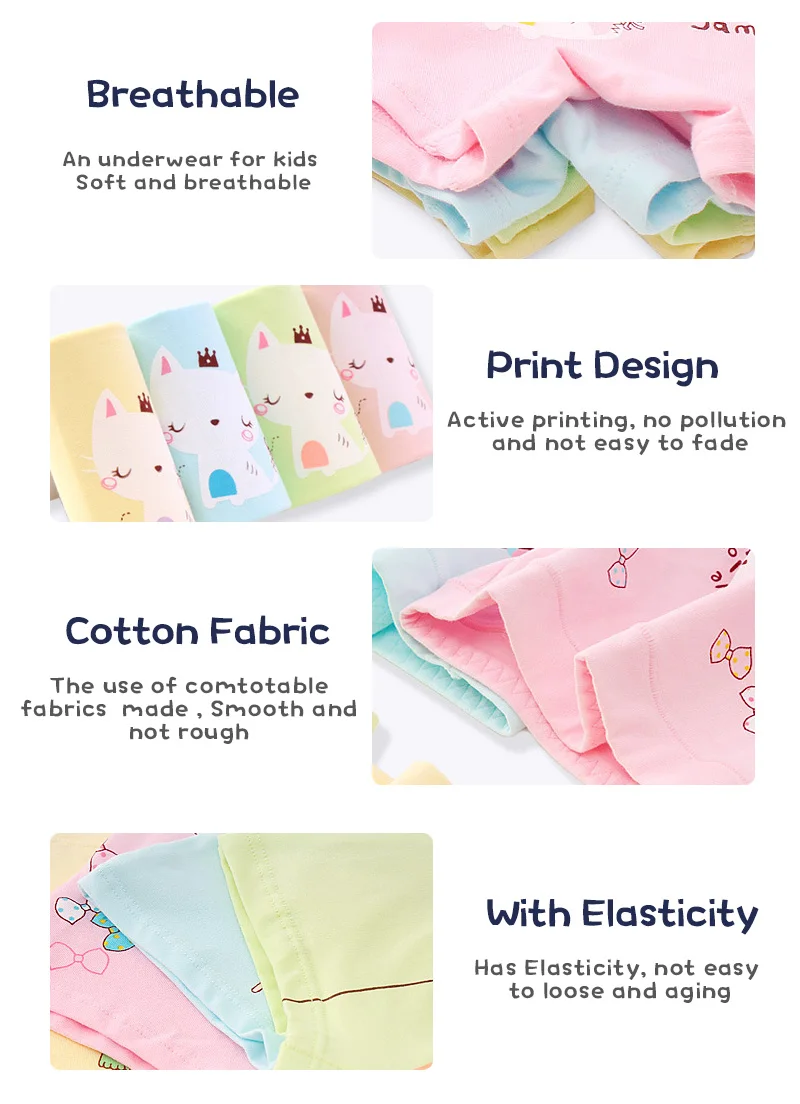 5 шт./Лот хлопковые трусы боксеры с принтом животных|Трусики| |