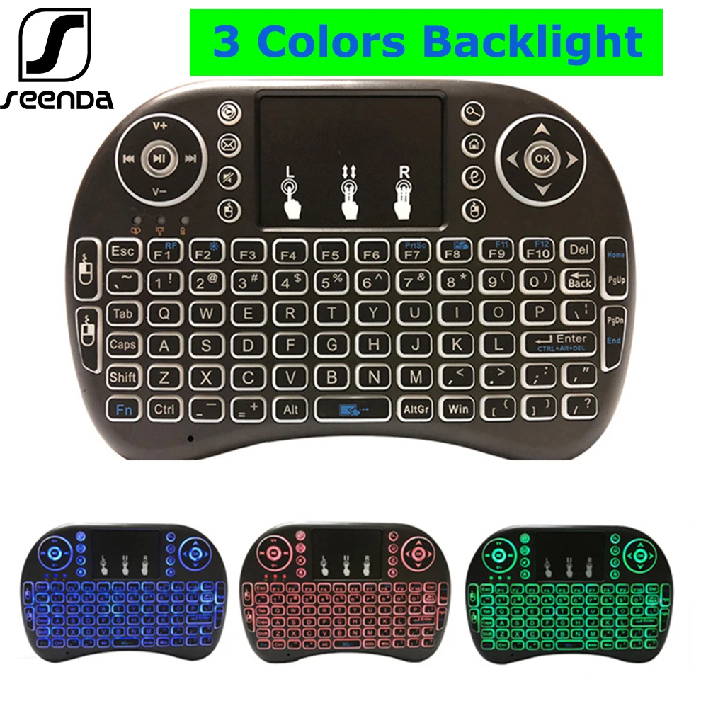 Клавиатура SeenDa Mini Беспроводная с тачпадом 2 4 ГГц русская и испанская