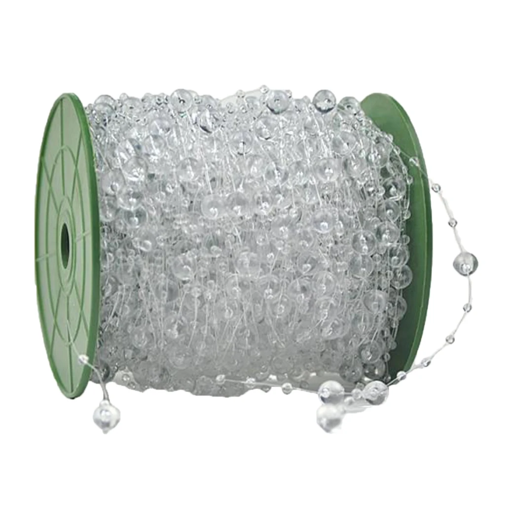 

Леска искусственный жемчуг бусины нитка рулон наряд с жемчужной отделкой бисером декор DIY