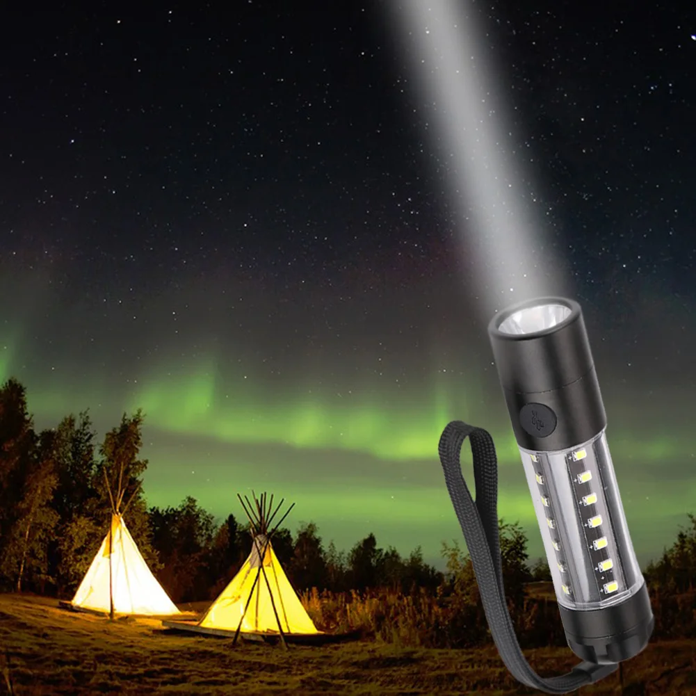 

5000 Lumen Mini Pocket Flashlamp USB Rechargeable Flash Light T6+COB LED Flashlight Outdoor Camping Hiking Waterproof Torch