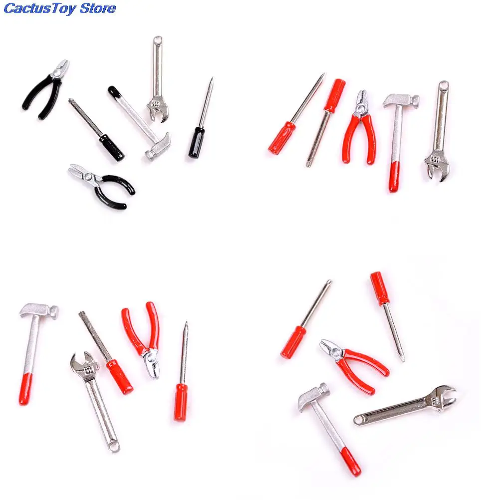 

Нежный набор ручных инструментов для кукольного домика 1/12, миниатюрная металлическая мебель, модный унисекс MYPANDA