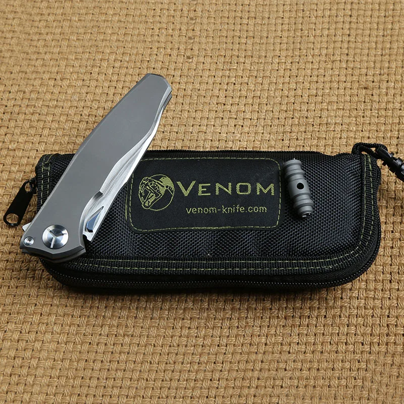 Складной нож VENOM 4 Wing Kevin John S35VN твердая титановая ручка флиппер керамические