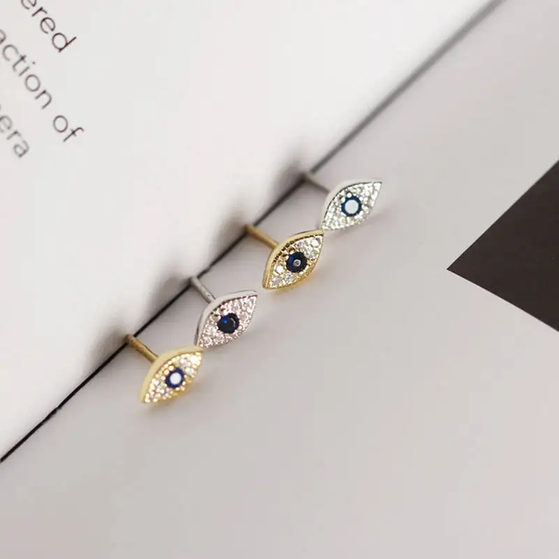 Женские серьги гвоздики из серебра 925 пробы с фианитами|Серьги-гвоздики| |