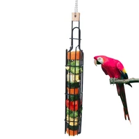 bird fruit vegetable feeder basket parrot feeder pet feeding supplies 1pcs creative metal multi purpose cage hanging toys