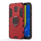 Противоударный Комбинированный чехол с кольцом-держателем для Samsung Galaxy J6 2018 J600 J600F, чехол для Samsung Galaxy J6 Plus 2018 J610F