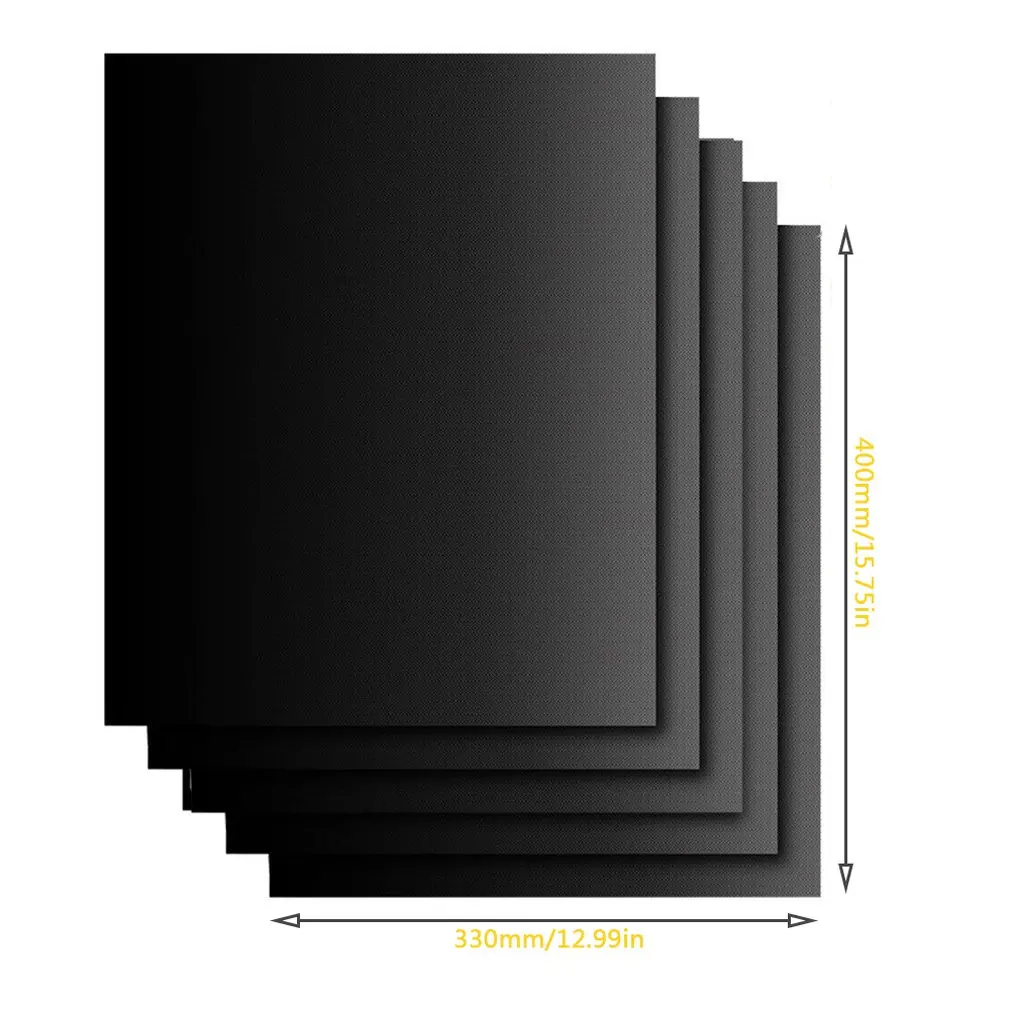 

Safely Bbq Grill Mat 5pcs Non-stick Ptfe Coated Fiberglass Fabric Reusable Picnic Cooking Barbecue Bbq Grill Mat