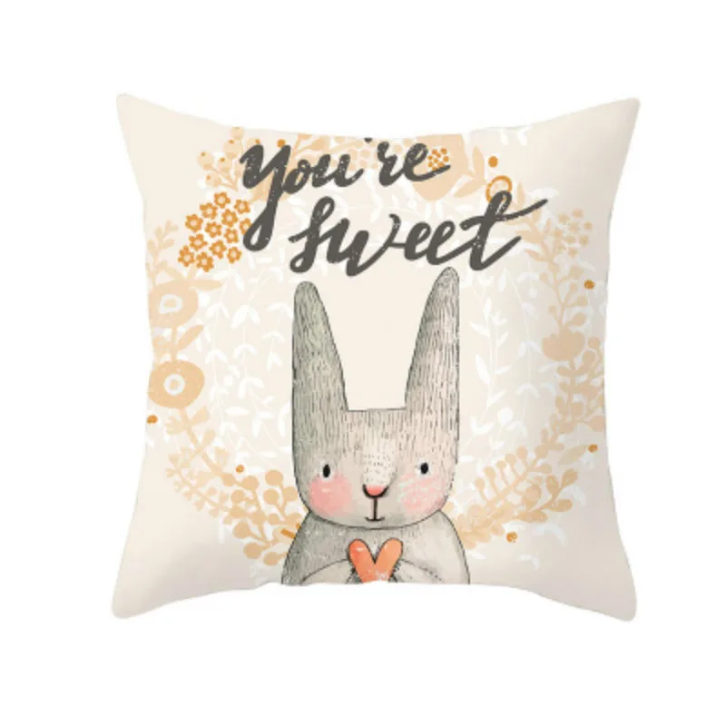 Посуда наволочка для подушки Пасхальная мультяшный кролик яйцо напечатанная