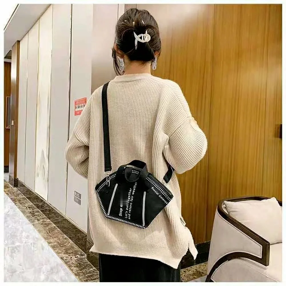 

Large Capacity Handbags Casual Women Canvas Tote Bag Creative Hobos Mask Shoulder Bags Female Fashion Trendy Ladies Shopper Bags