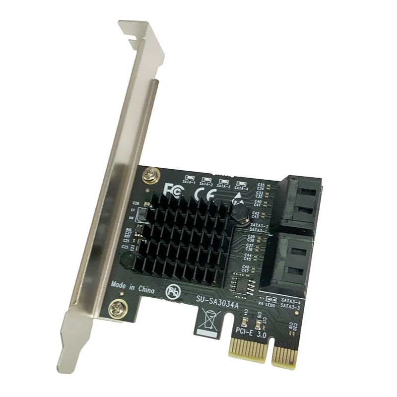 

Плата расширения SATA3.0 PCI-E к SATA3.0 4-портовая SATA 6 Гбит/с, карта расширения IPFS, карта адаптера для жесткого диска