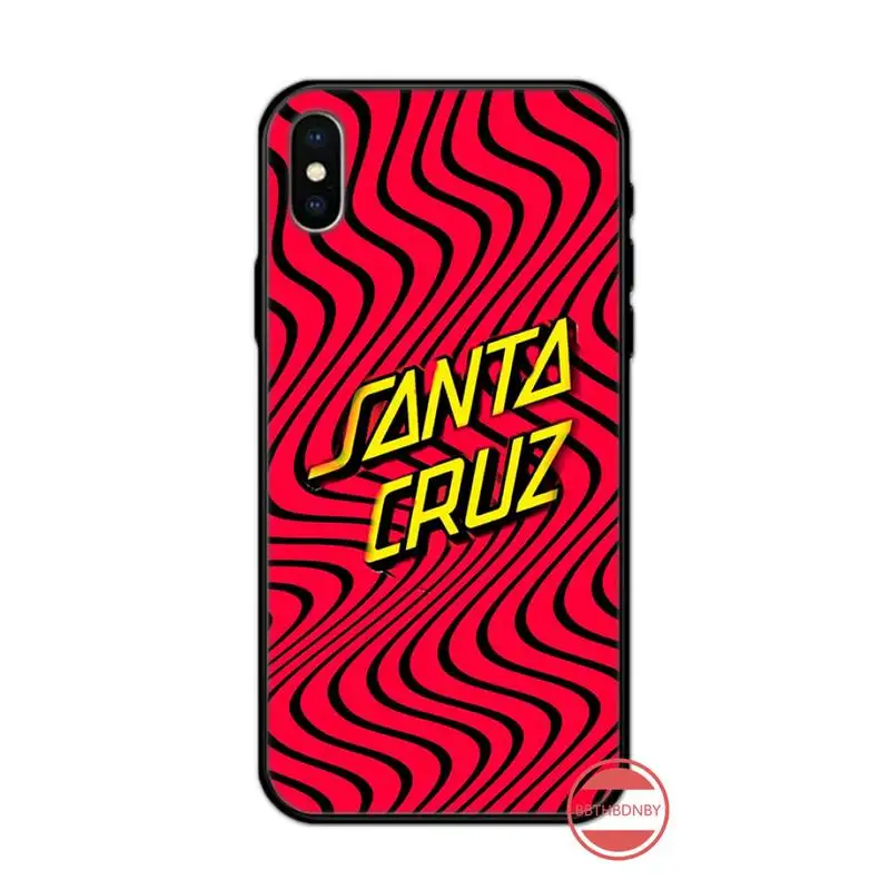 

santa cruz fashion Skateboard brand luxury Phone Case funda for iPhone 11 12 pro XS MAX 8 7 6 6S Plus X 5S SE 2020 XR