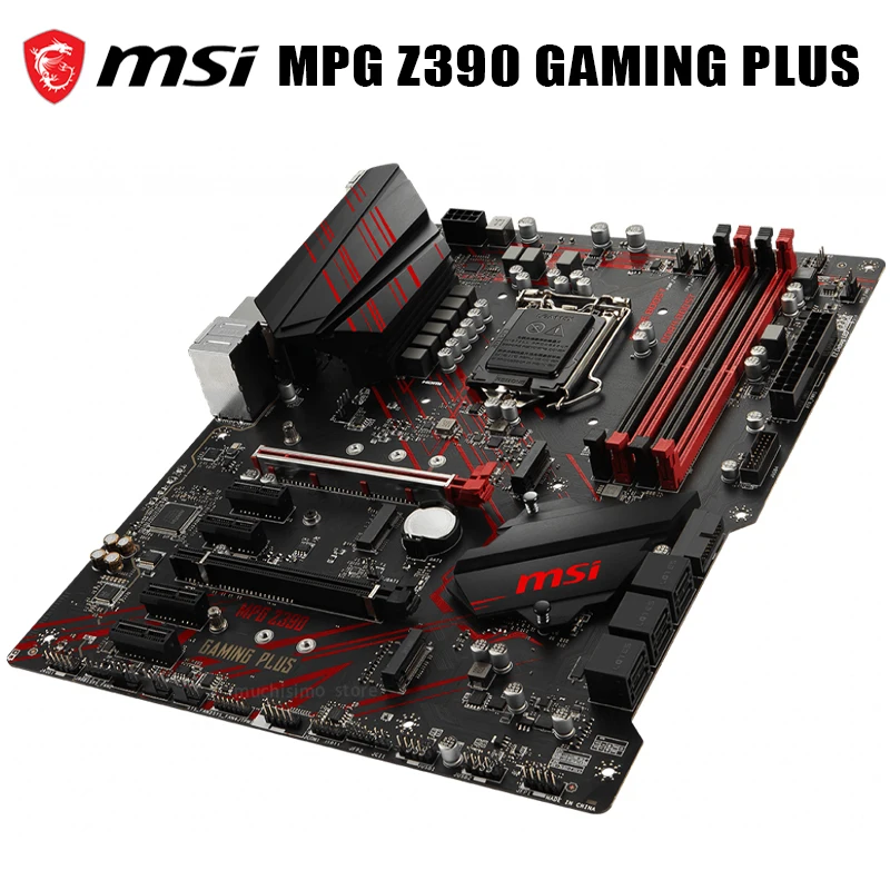 Verkauf MSI MPG Z390 GAMING PLUS Motherboard LGA 1151 Unterstützung./9th-Gen Core I9 I7 I5 I3 Cpu DDR4 64GB DVI Desktop Z390 Placa-Mãe 1151