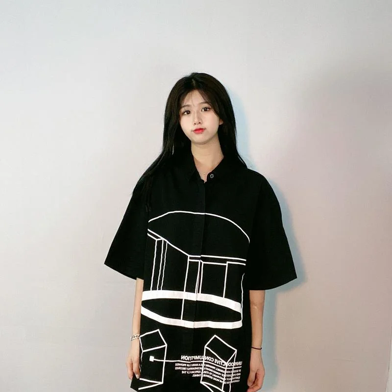 

Футболка Мужская/женская с абстрактным геометрическим принтом, 100% хлопок