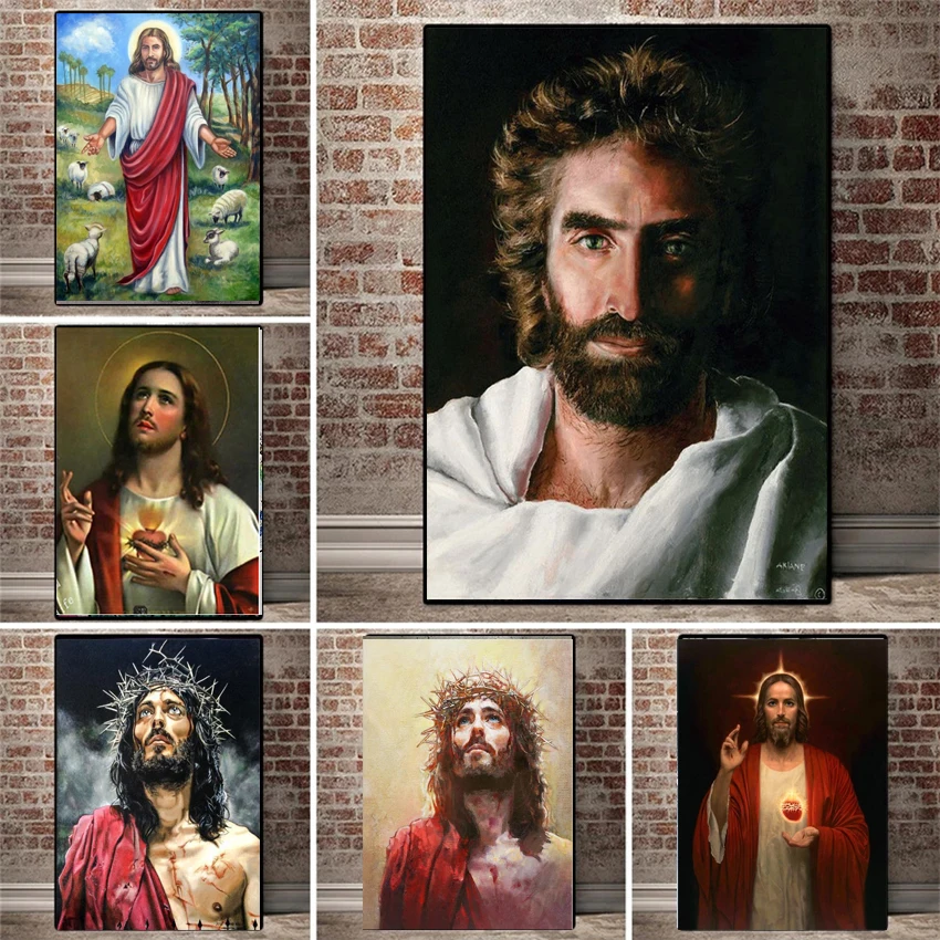 

Classical Christian Jesus God Jesus Canvas Paintings Poster Prints Wall Art Pictures for Living Room Home Decor Church Gallelry