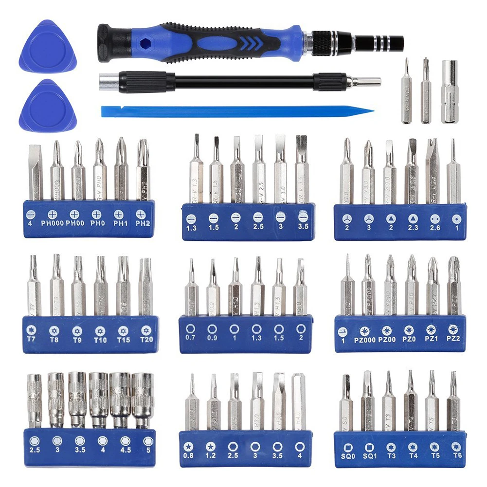 

63pcs Electronics Console Camera Portable Model Making DIY Handheld Screwdriver Set Durable For Phone Tablet Repair Tool
