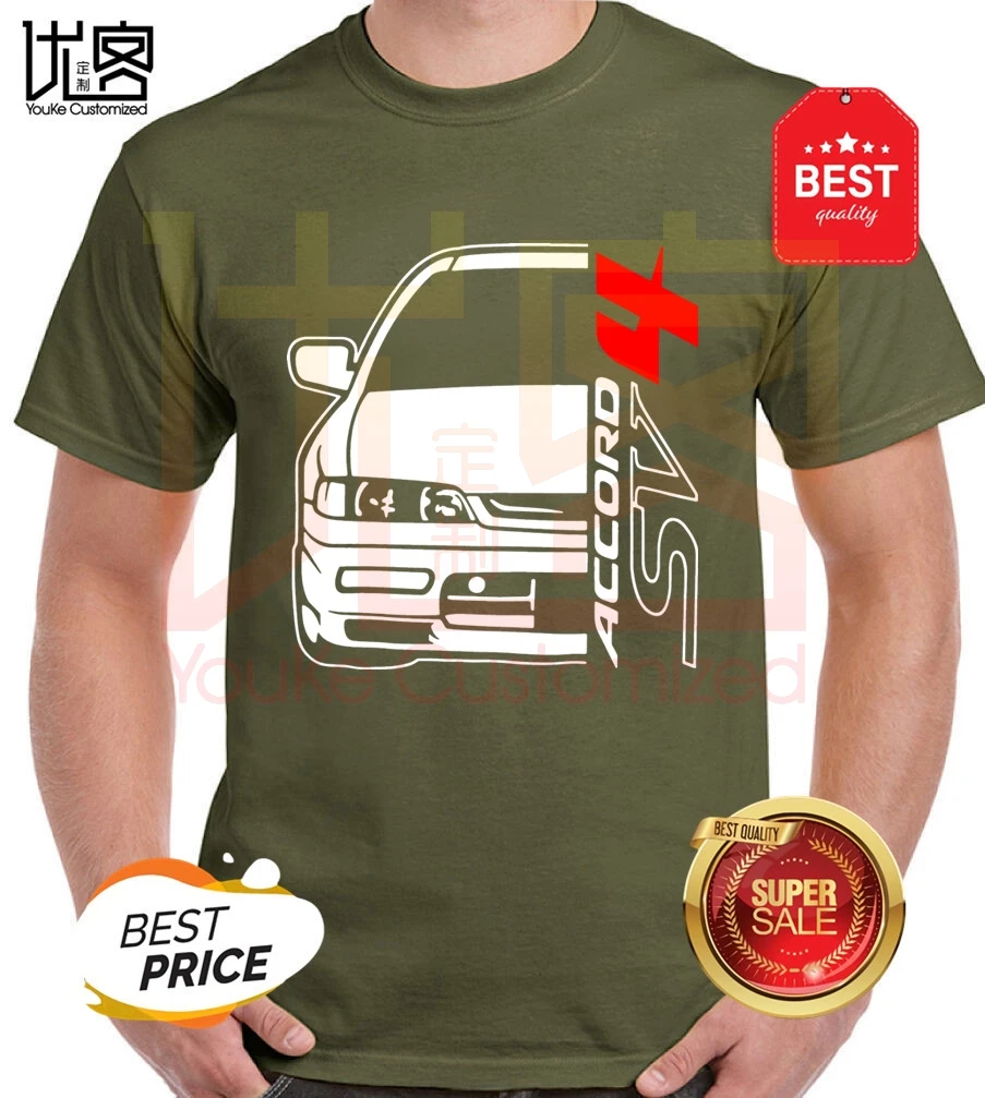 Мужская и женская футболка honda accord sv4 car motorsport из 100% хлопка с короткими рукавами
