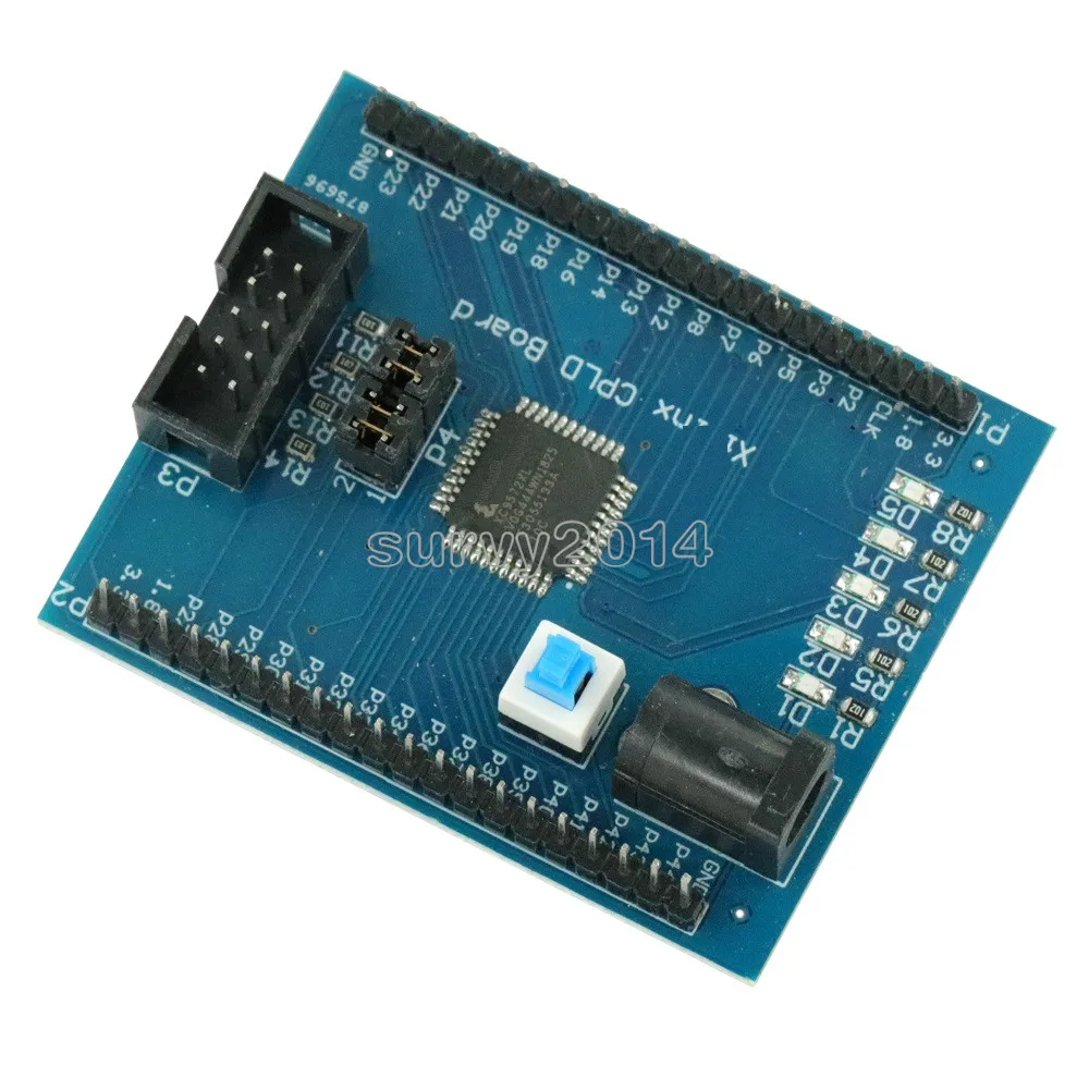 Макетная плата Xilinx XC9572XL CPLD обучающая интерфейс JTAG источник питания постоянного