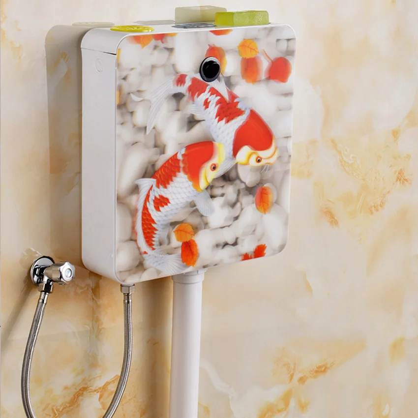 

Fast induction squatting energy-saving sanitary water tank automatic toilet flushing valve wall-mounted water tank 6L