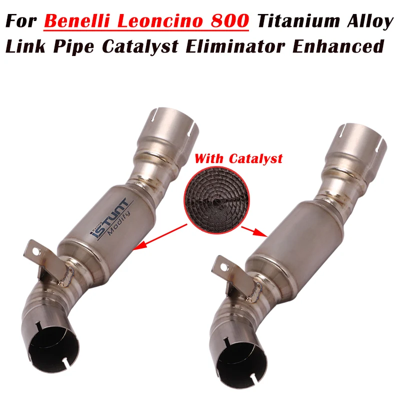 

Slip On For Benelli Leoncino 800 Motorcycle Titanium Alloy Exhaust Escape Connect Link Pipe Catalyst Delete Eliminator Enhanced