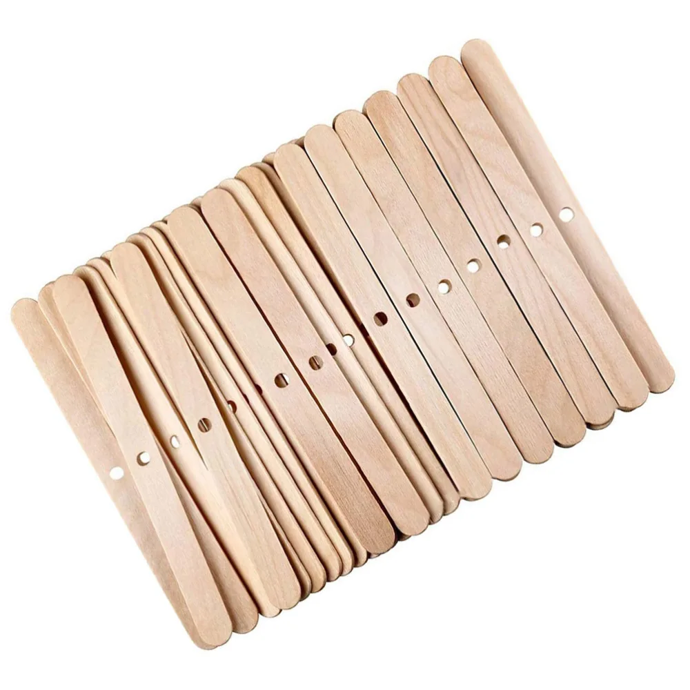 

100pcs Wooden Candle Wick Holders DIY Candle Wick Bars for Candle Making