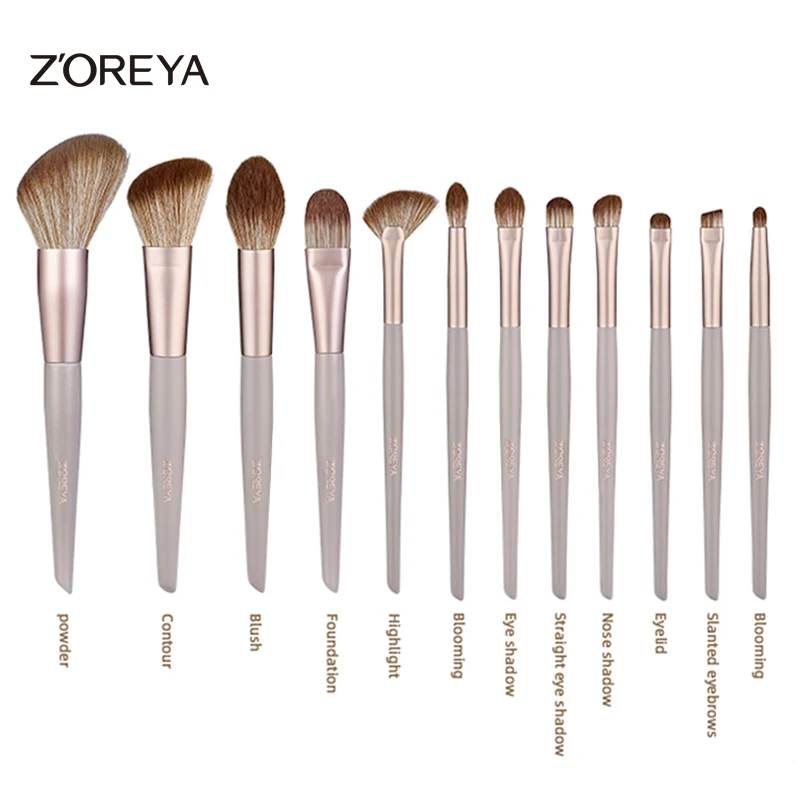 Набор черных кистей для макияжа набор растушевки тона бровей румян 12 шт. |