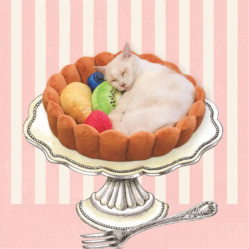 

Cute Cat Bed Warm Pet House Kitten Cave Cushion Comfort Cat House Dog Basket Tent Puppy Nest Small Dog Mat Supplies Bed For Cats