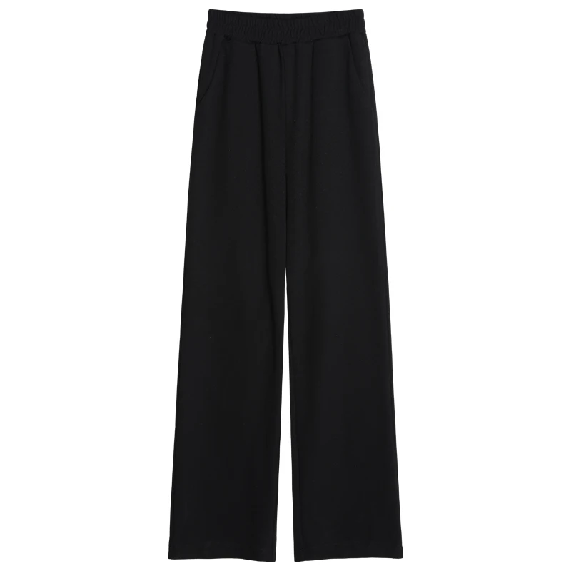 

Winter Velvet Thick New Straight Wide Leg Womens Trousers Autumn Streetwear Chic Pants Women High Waist Plus Size Loose