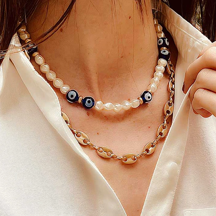 Бусины от сглаза из муранского стекла в стиле бохо жемчуг эмалированный кулон