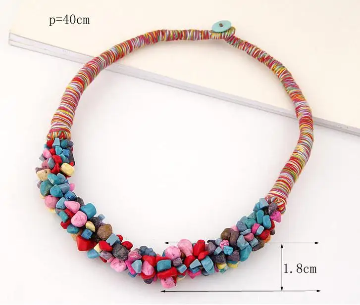 Индийские народные ювелирные изделия DIY натуральный камень кулон ожерелье