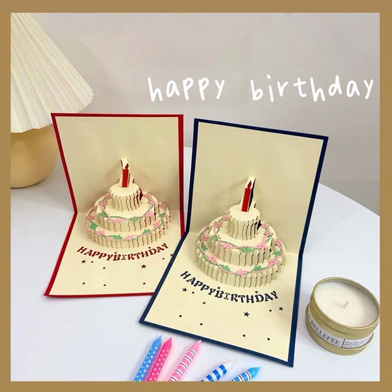 

3D Pop Up Greeting Cards Happy Birthday Card Christmas Valentine' Day Party Wedding Decoration Postcards Gifts