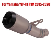 for yamaha yzf r1 r1m 2015 2020 exhaust system pipe titanium alloy escape link pipe middle connect tube muffler tips slip on