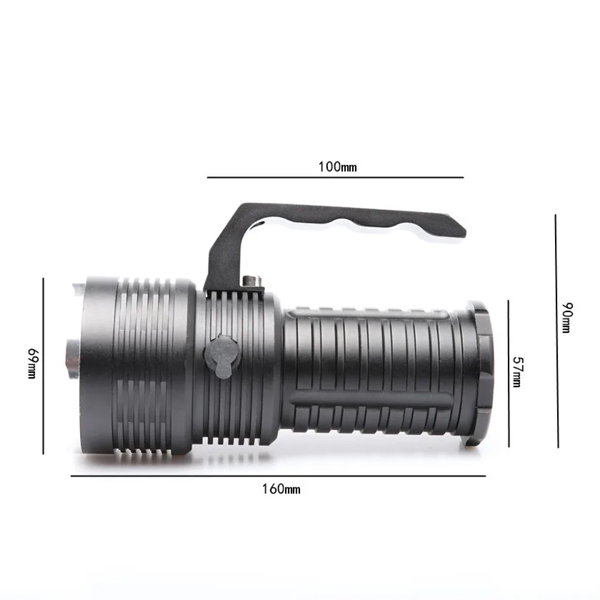 Verkaufen 2000 Lumen High-power XHP50 LED Taschenlampe 3 Beleuchtung Modi Zoombare Taschenlampe + 4*18650 Batterie Ladegerät Camping Abenteuer