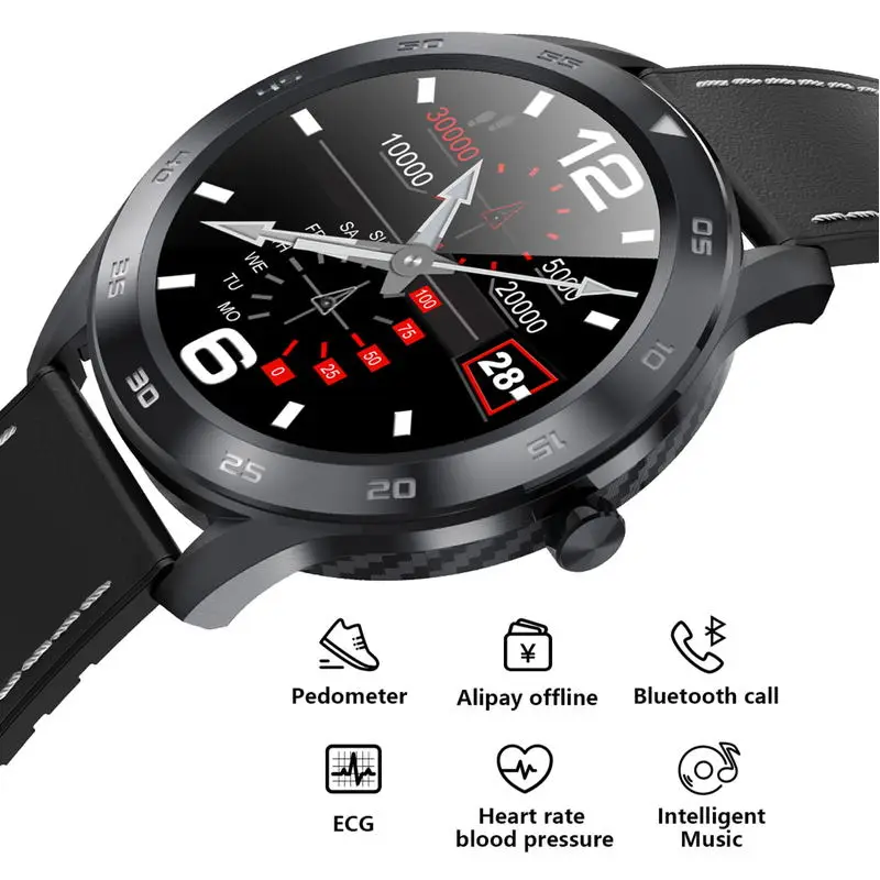 DT98 Smart Watch IP68 Waterproof 1.3 Full Round HD Screen ECG Detection Multi Dials Bluetooth Call Smartwatch Fitness Tracker